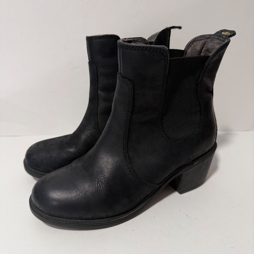 Kodiak Womens‎ Henna Heeled Chelsea Boots 8 Black Waterproof Leather Block Heel